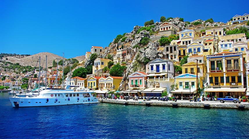 rodos letujte s pogledom na Srednji vek