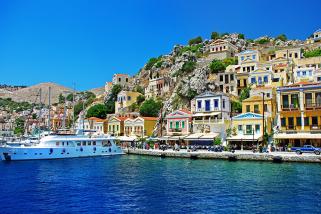 rodos letujte s pogledom na Srednji vek
